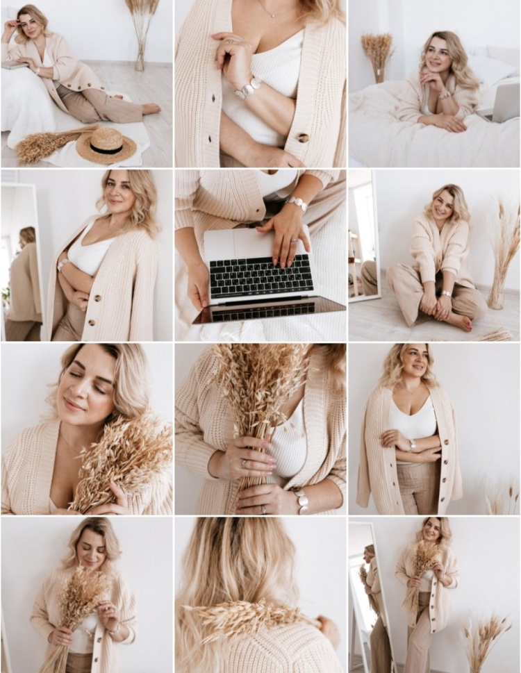 Фотосессия в бежевых тонах