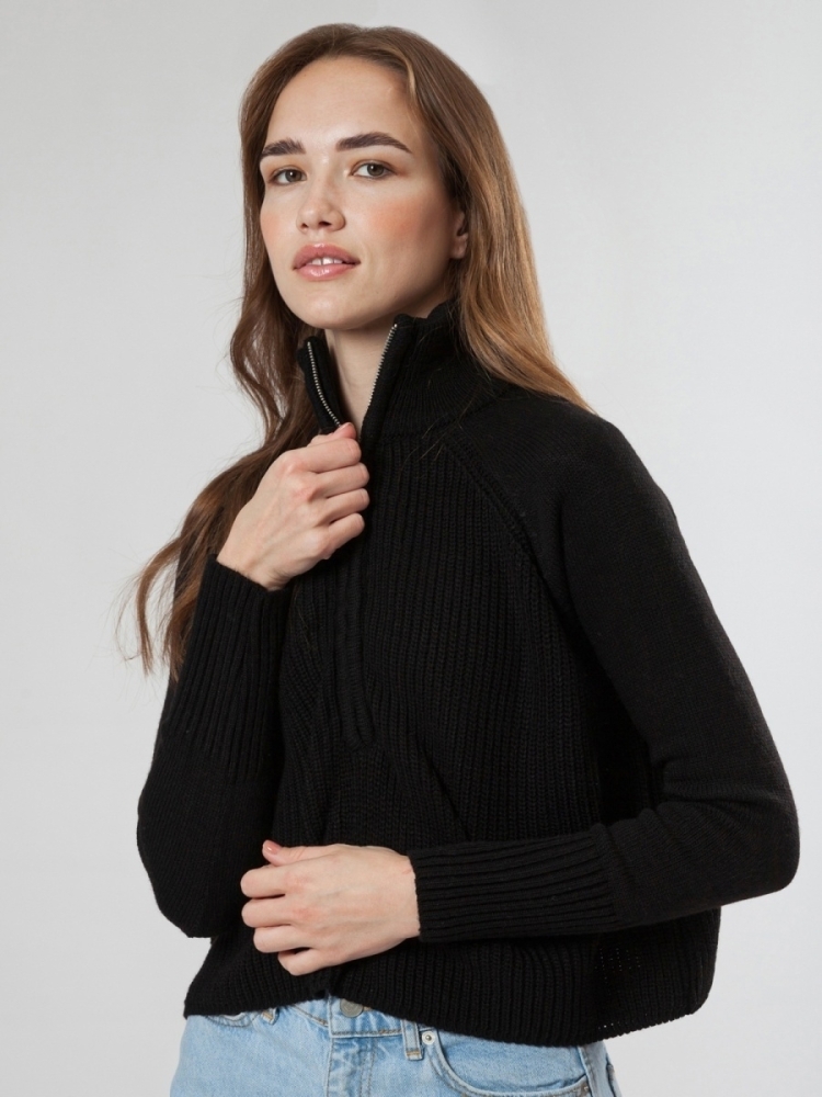 Кофта на молнии женская оверсайз