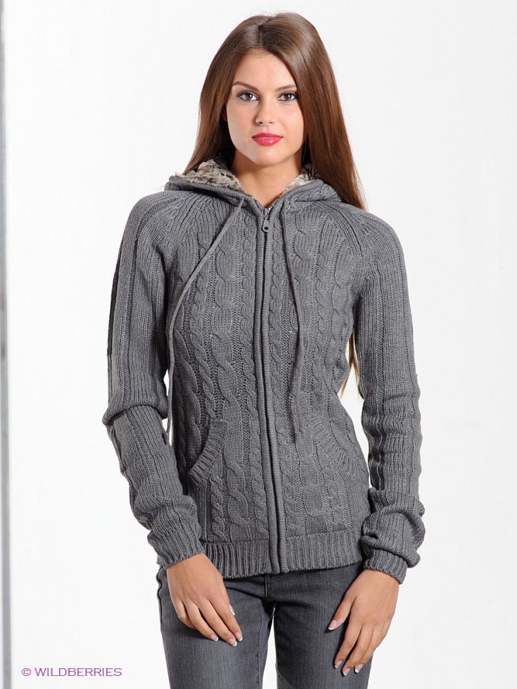 Кофта на замке женская
