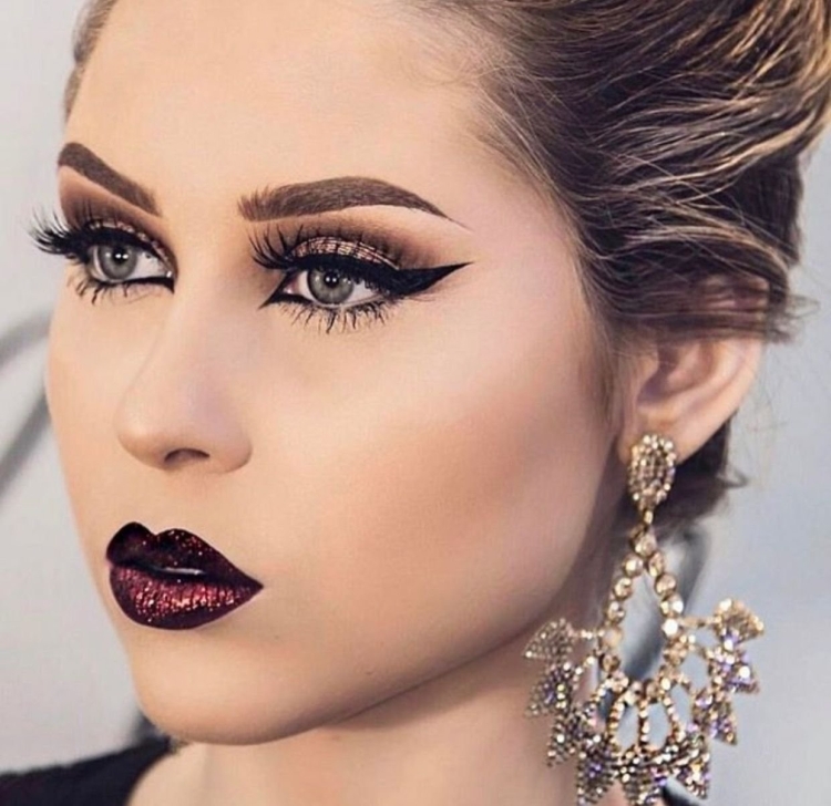 Глэм рок макияж