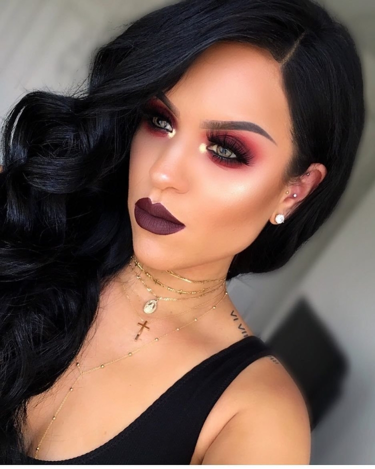 Глэм рок макияж