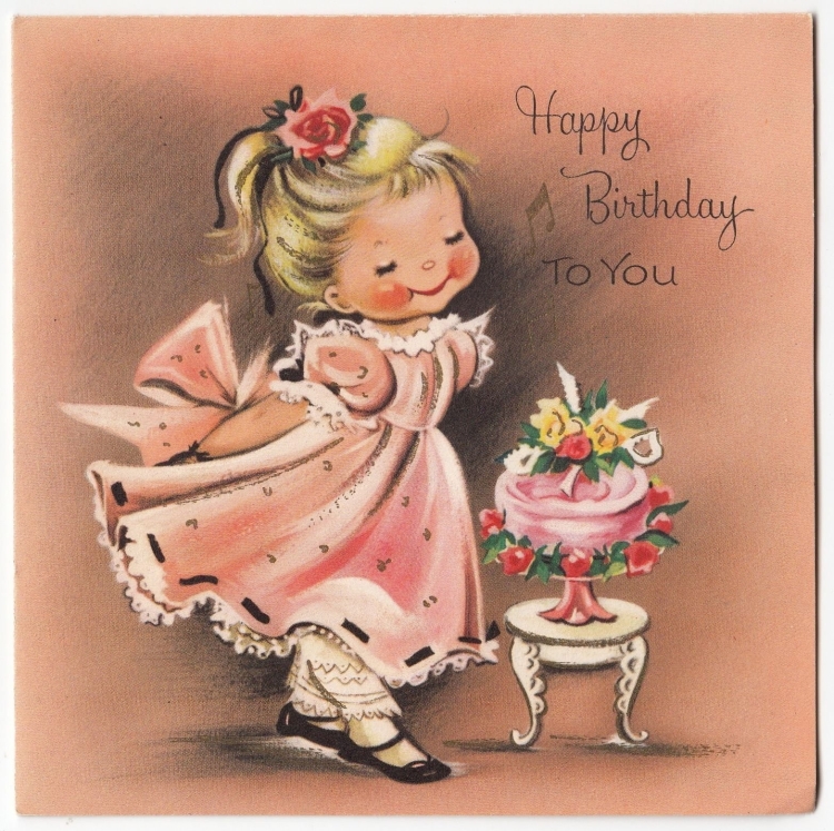 С днём рождения девушке Винтажные