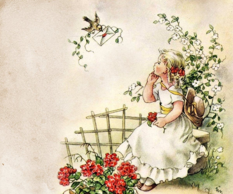 Старинные открытки с днем ангела