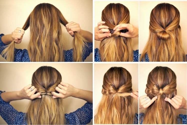 Простая и лёгкая причёска на длинные волосы