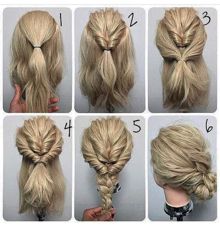 Легкие прически на средние волосы