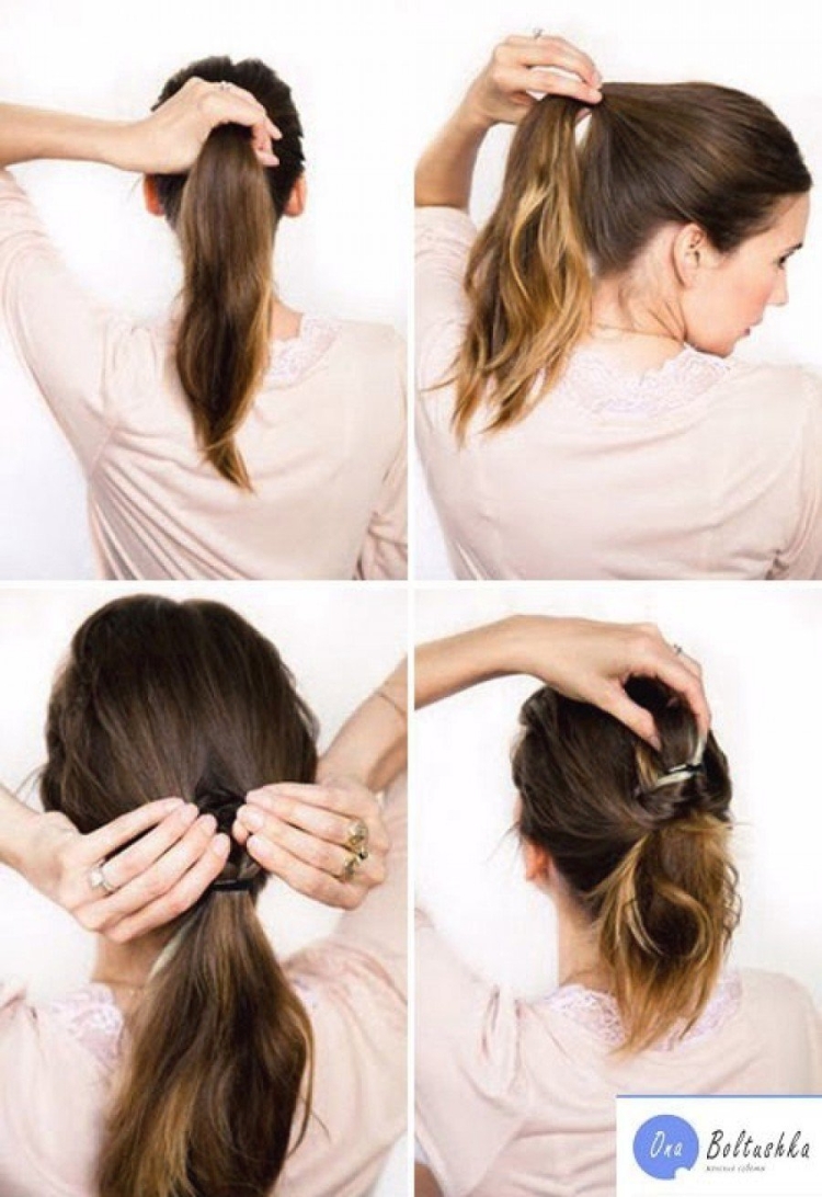 Каждодневные прически на средние волосы