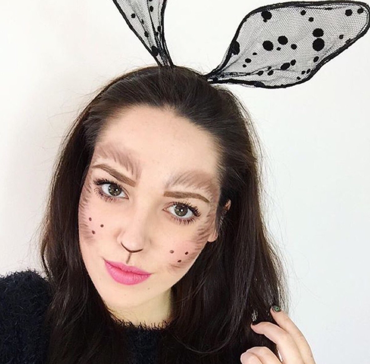 Макияж кролика на Хэллоуин