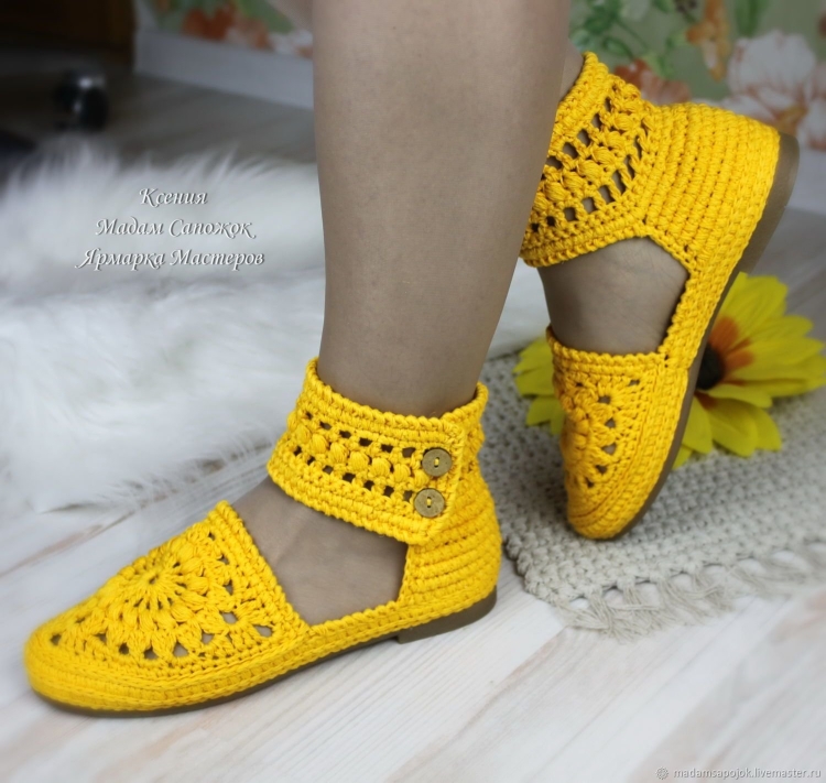 Вязаная обувь крючком