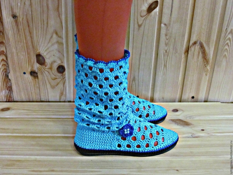 Вязание крючком сапожки на подошве