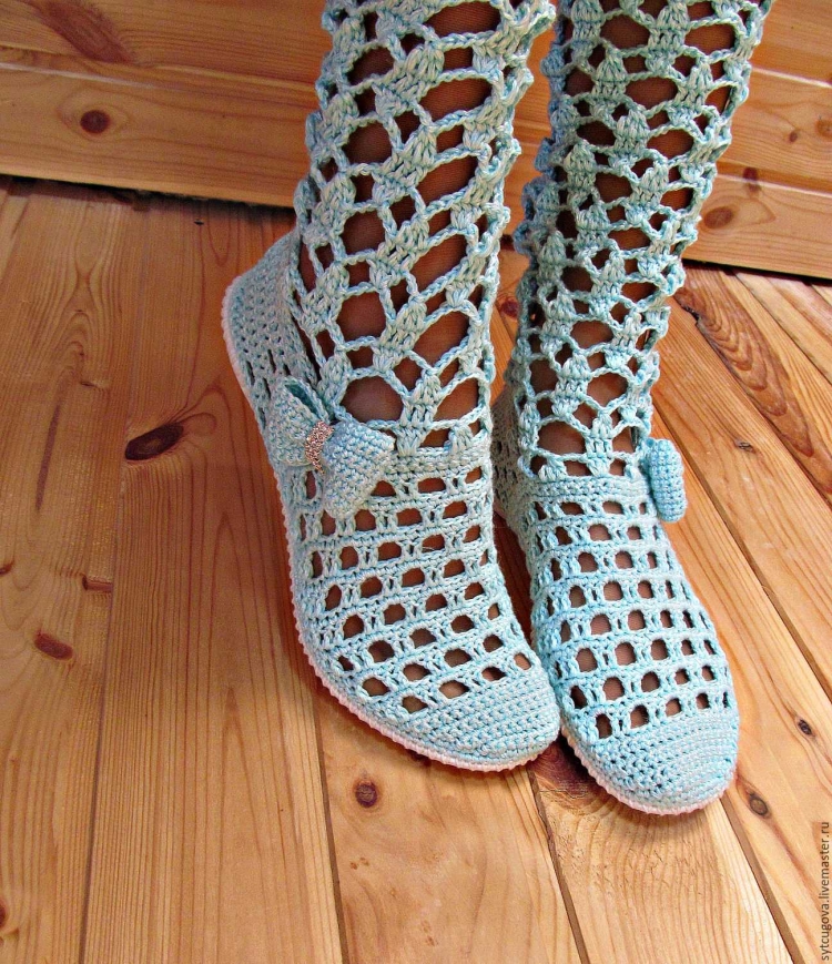 Вязание крючком сапожки