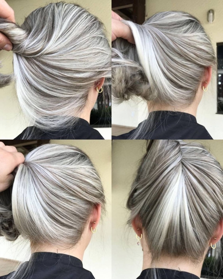 Мелирование на Седые волосы