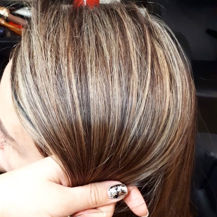 Мелирование макушки