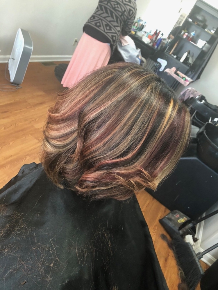 Мелирование макушки