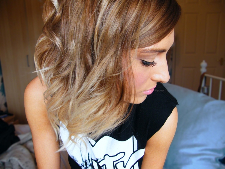 Окрашивание волос омбре на русые