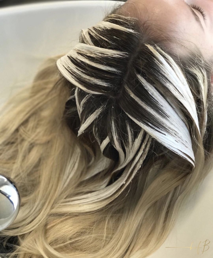 Балаяж на отросшие корни