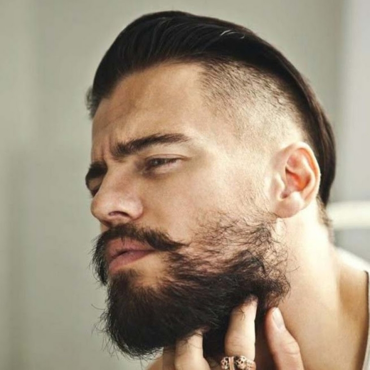 Борода с усами короткая