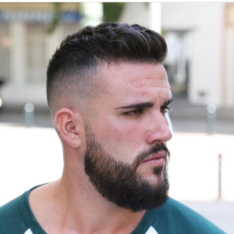Андеркат мужская стрижка с бородой