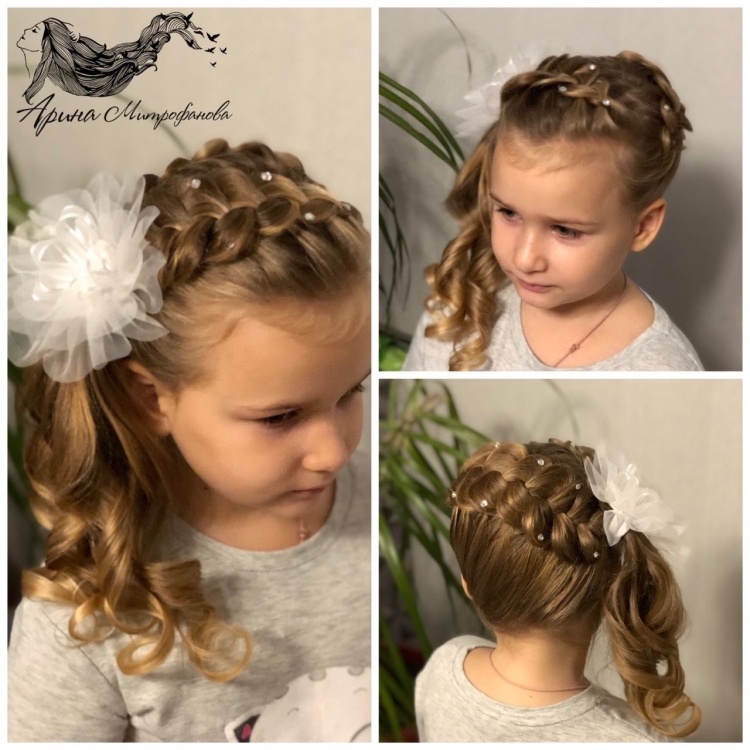 Причёски для девочек на альбом выпускной