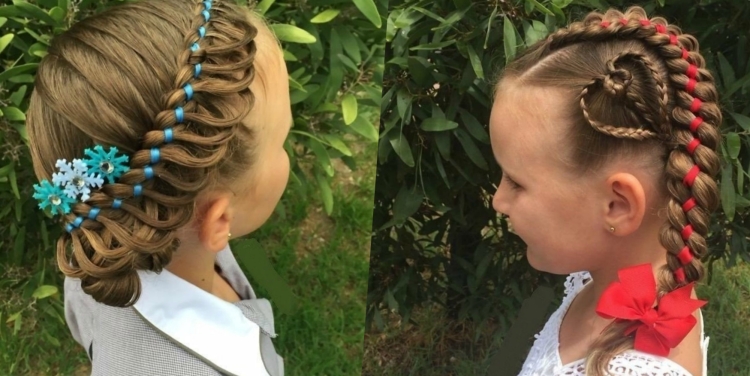 Детская прическа фонтанчик