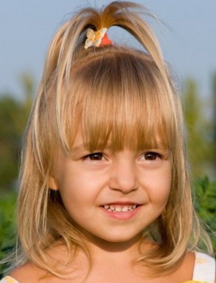 Причёски для девочек с чёлкой