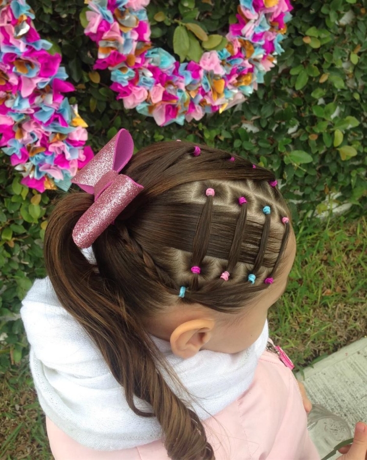 Прическа фонтанчик для девочки