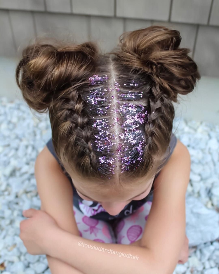 Детские прически с шишкой