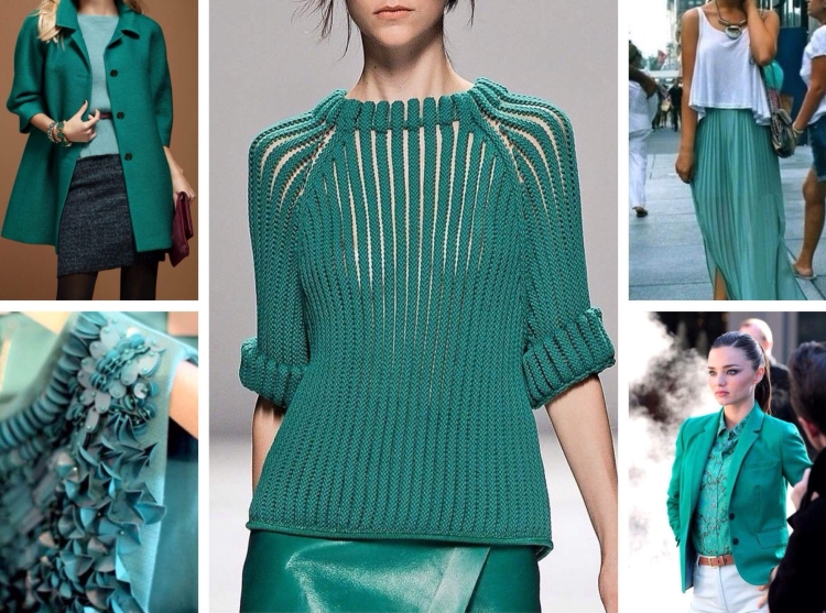 Цвет морской волны сочетание в одежде