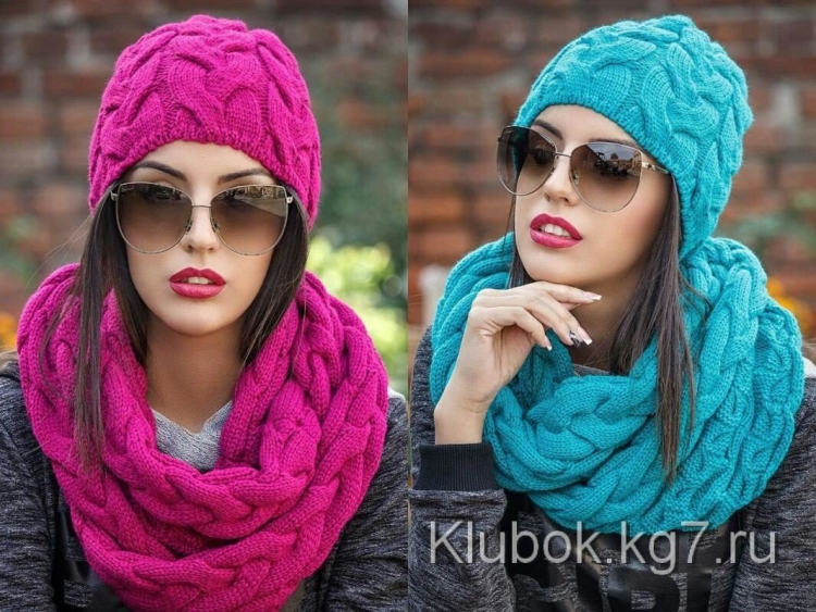 Сочетание шапки и шарфа