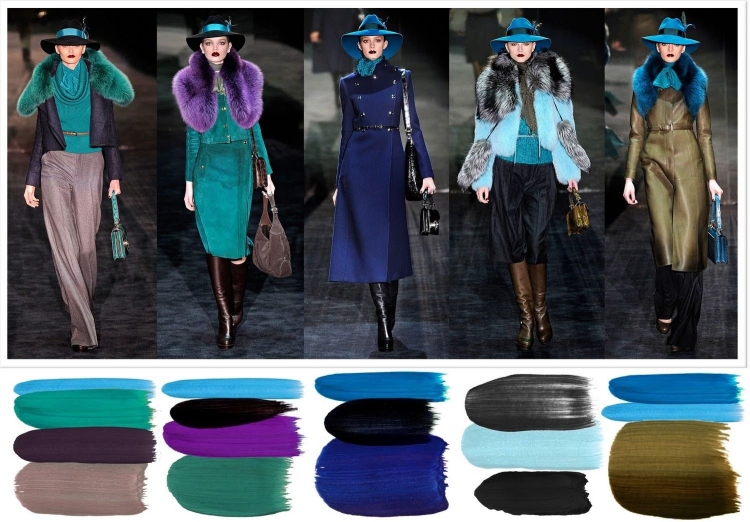 Сочетание цветов в зимней одежде