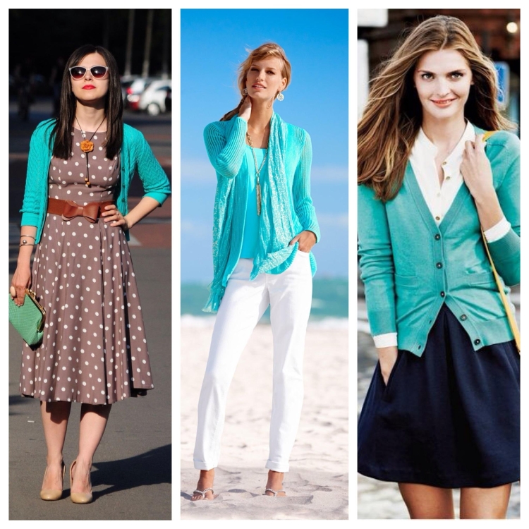 Бирюзовый цвет в одежде
