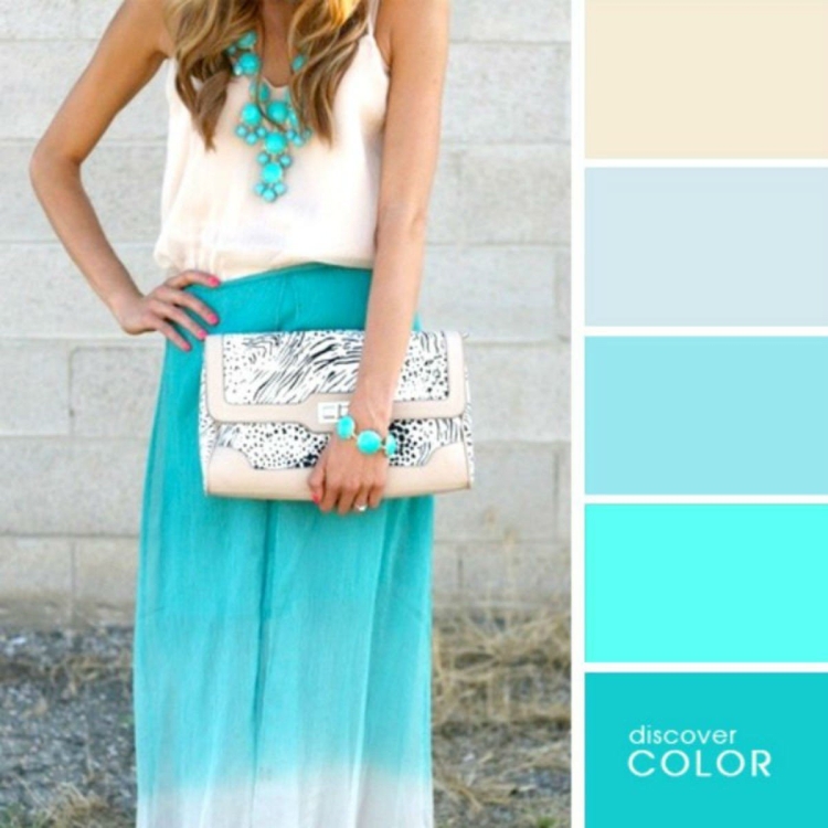 Сочетание бирюзового