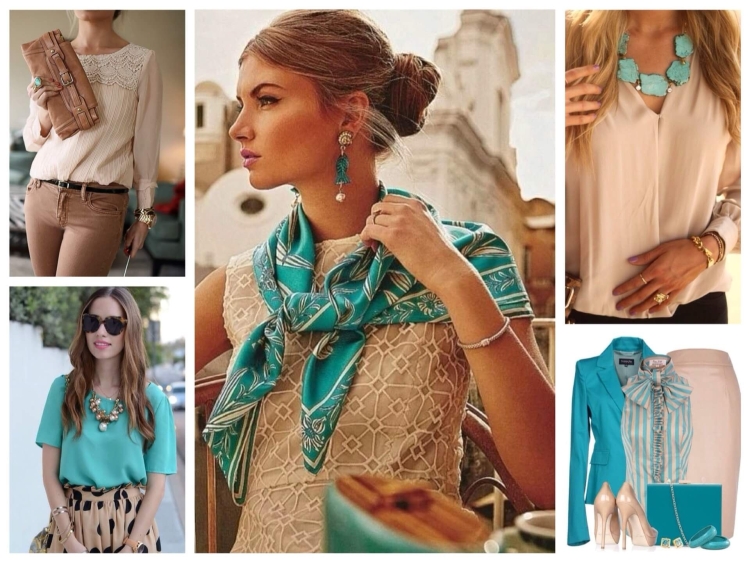 Бирюзовый цвет сочетание в одежде
