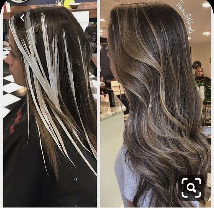 Мелирование методом балаяж