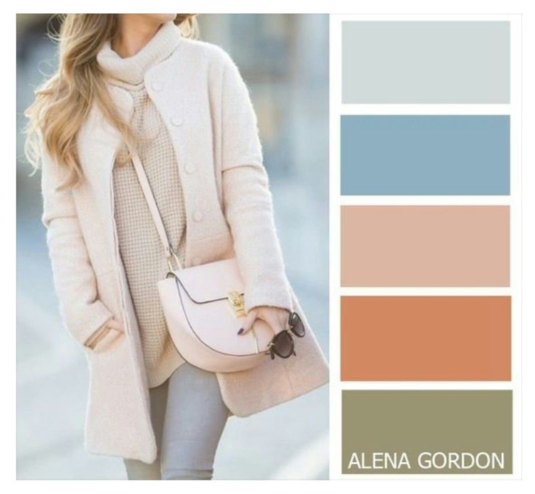 Сочетание пастельных цветов в одежде