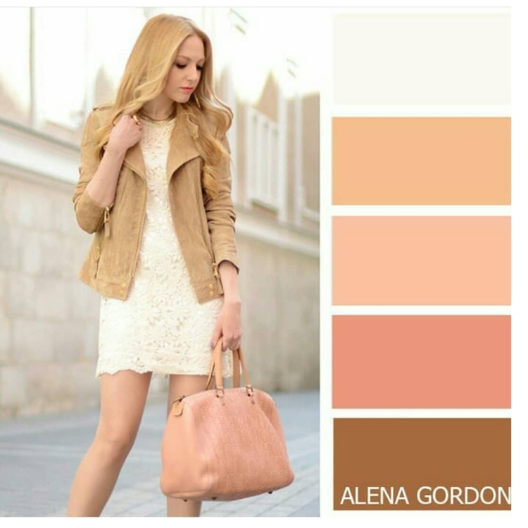 Сочетание песочного цвета в одежде