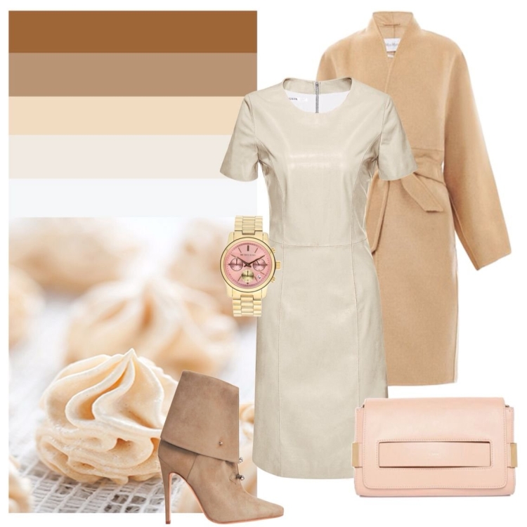 Цвет экрю в одежде сочетание