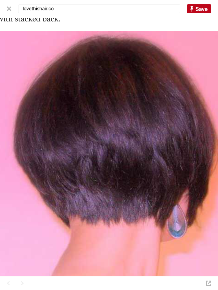 Каре на ножке на короткие волосы