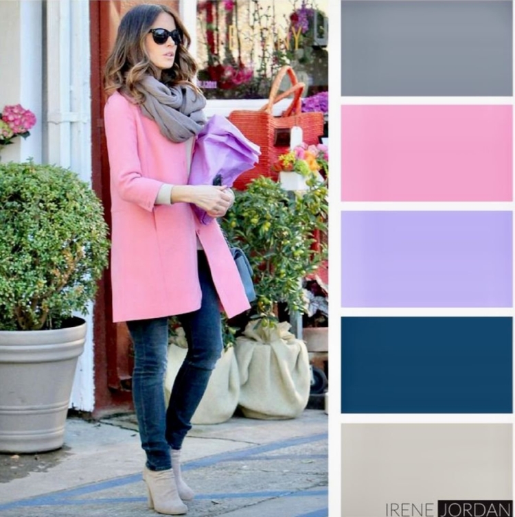 Графит сочетание цветов в одежде