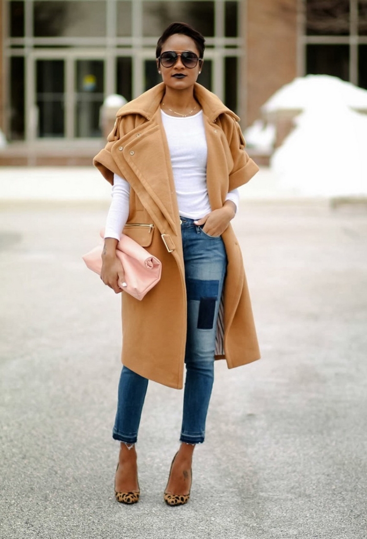 Пальто кэмел оверсайз