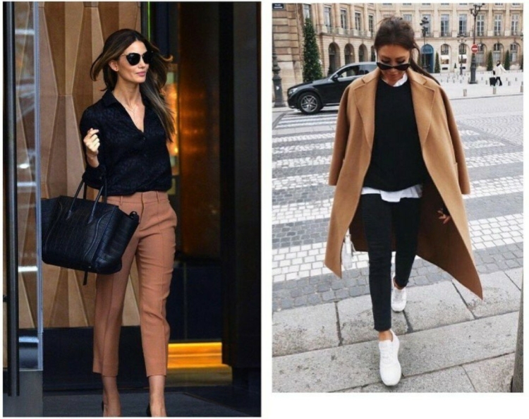 Сочетание кэмел в одежде