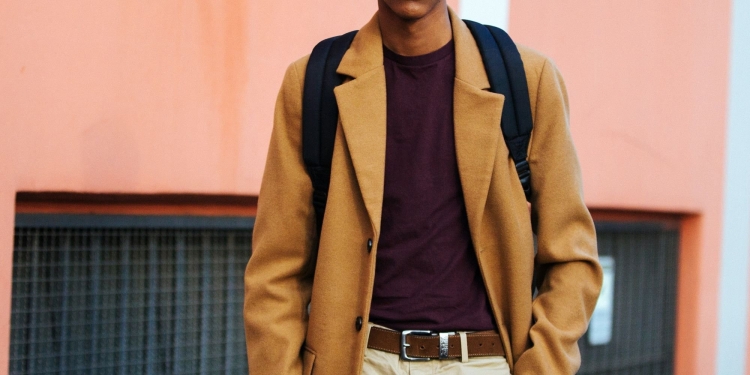 Мужской кардиган цвета кэмел