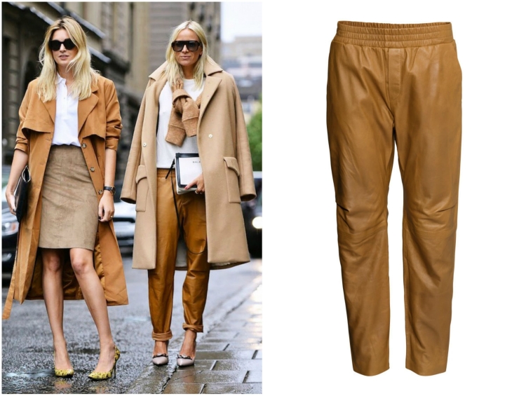 Брюки цвета кэмел