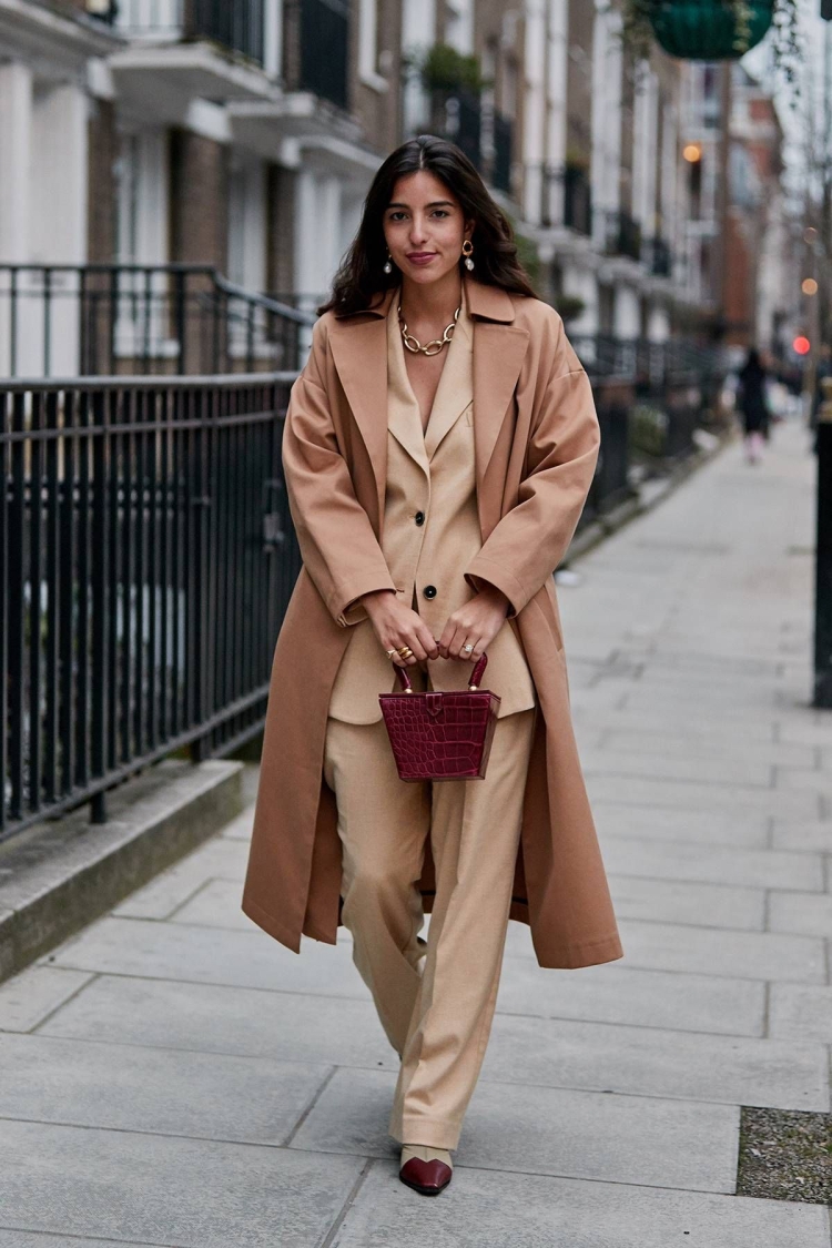 Пальто кэмел стрит стайл