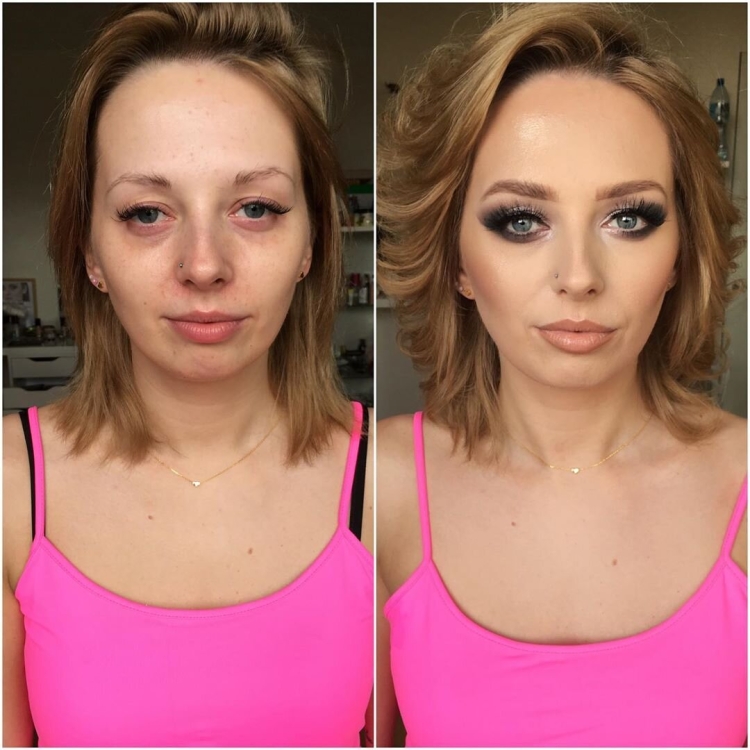 Макияж для опущенных уголков