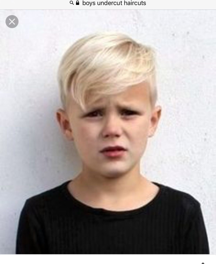 Детская стрижка мальчику с длинной челкой