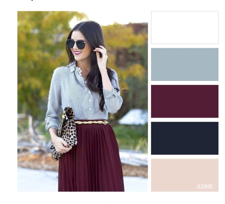 Сочетание цветов с бордовым