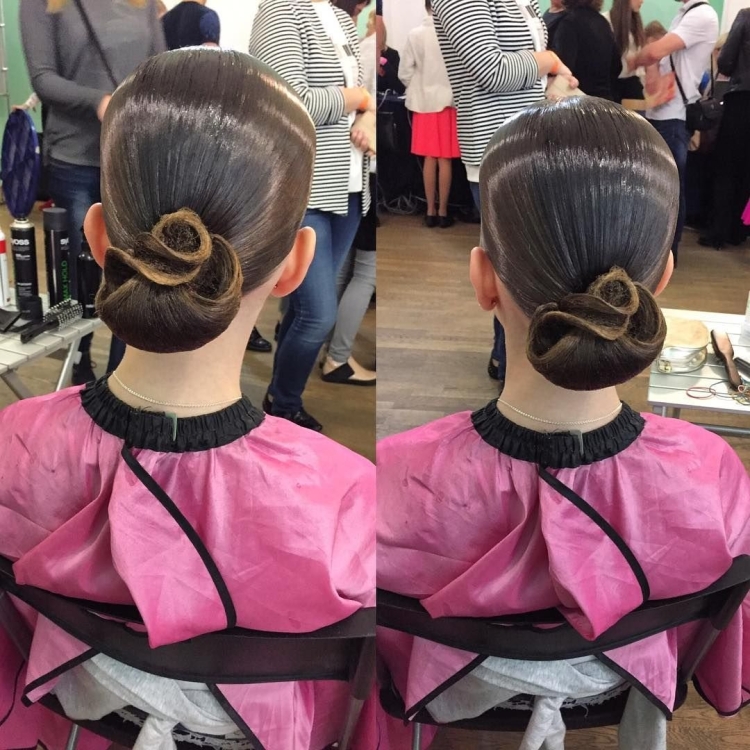 Причёски для бальных танцев для девочек Юниоры 1