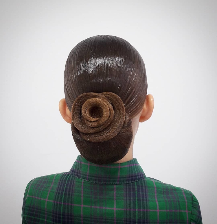 Прическа пучок для бальных танцев