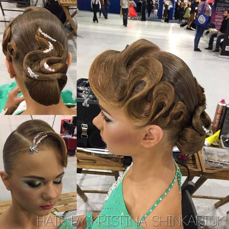 Причёски для бальных танцев для девочек