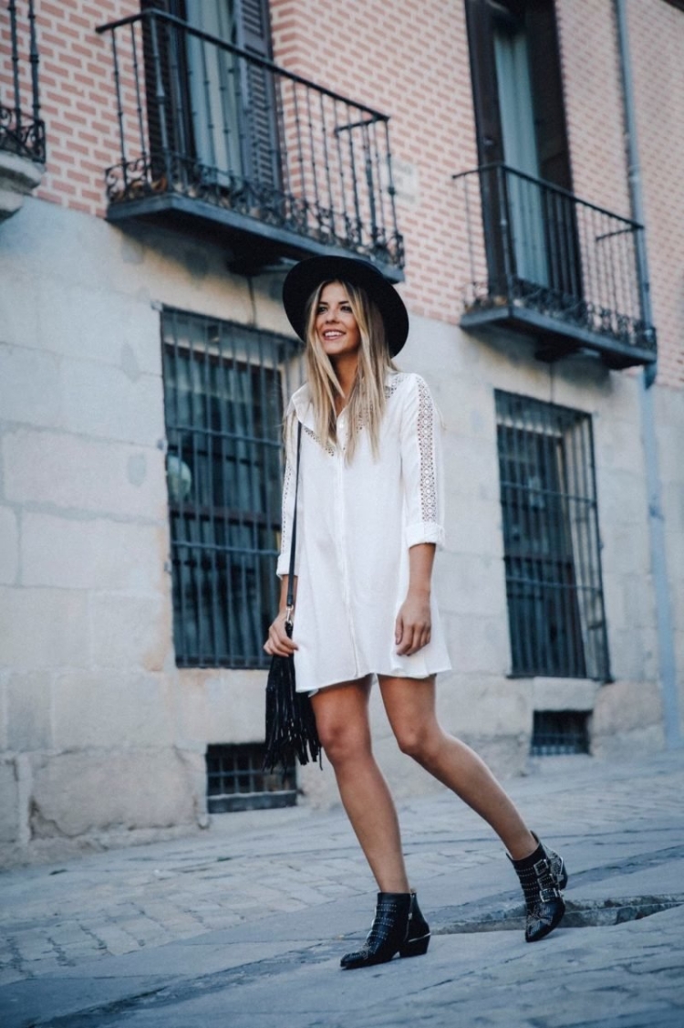 Платье с ботинками